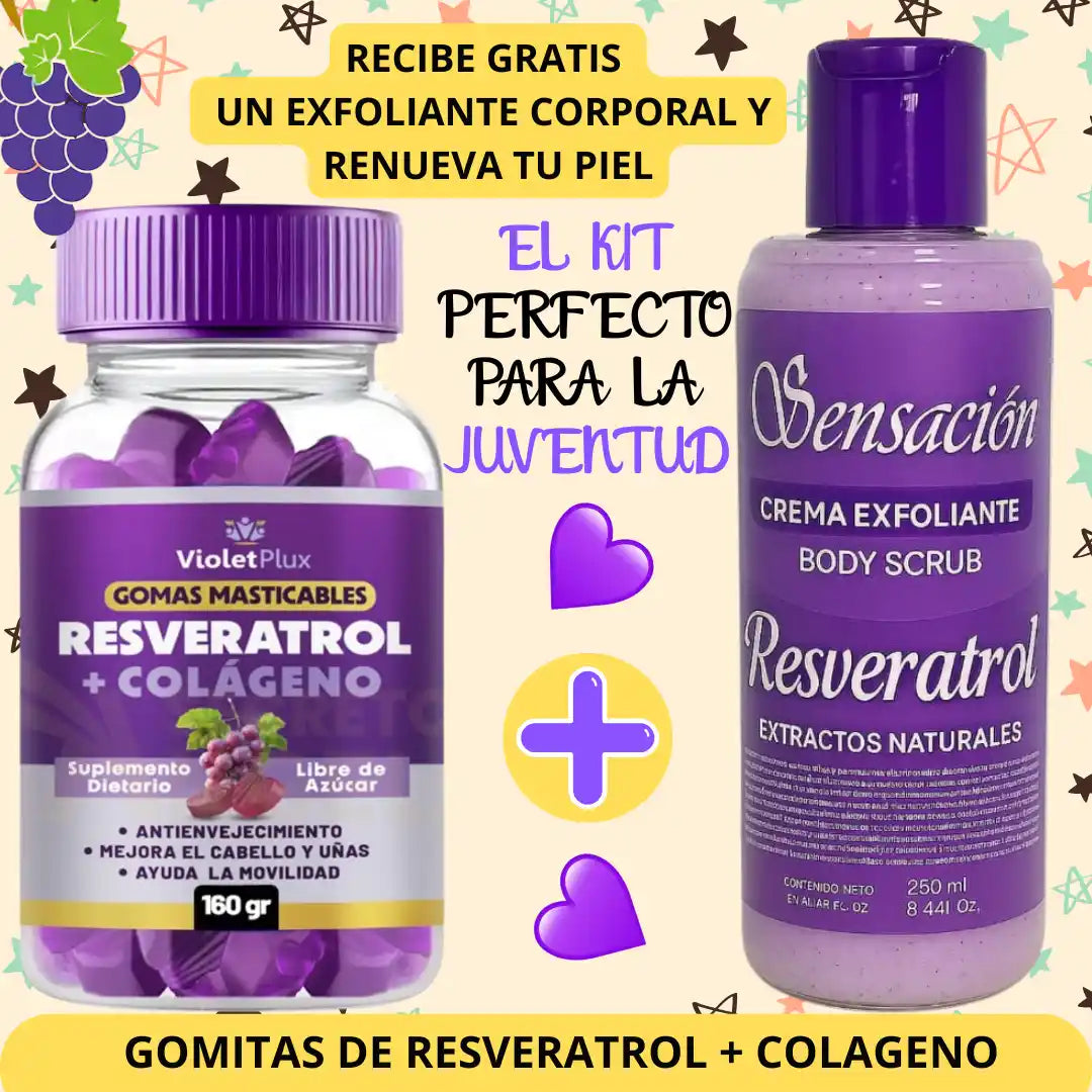 GOMITAS  RESVERATROL+ EXFOLIANTE