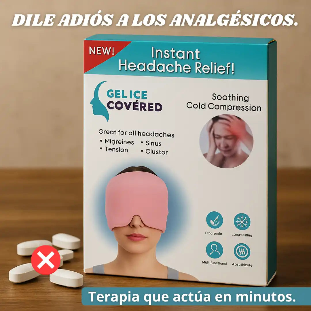MigraRelief™ – Máscara de gel terapéutica para migraña y estrés